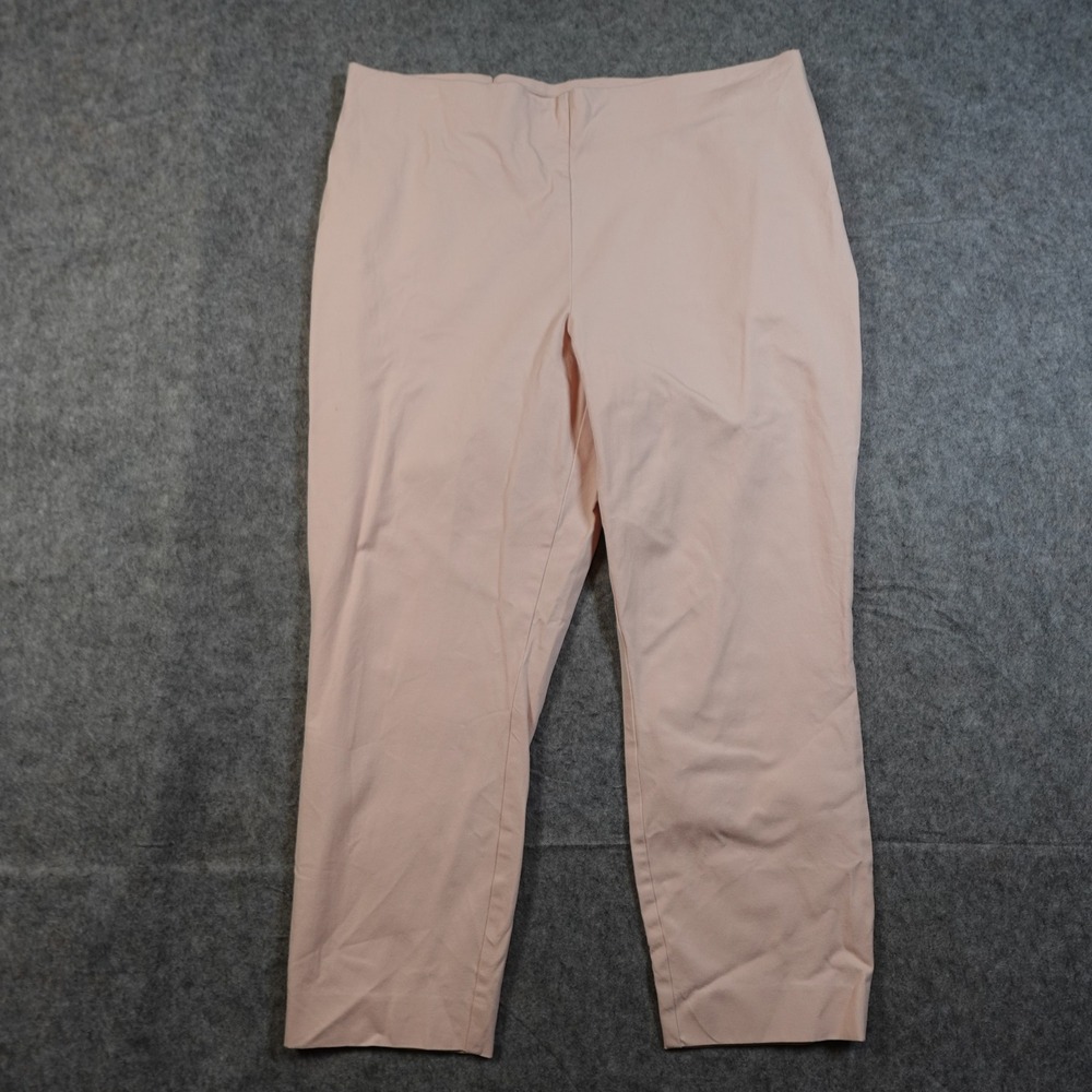 Ralph Lauren Pants Womens 20W Straight Leg Chino Pink‎ Ankle Trousers Preppy